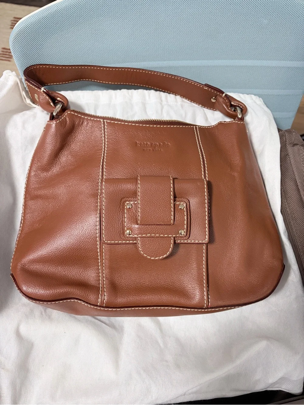 kate spade Cognac Brown Leather Shoulder Bag
